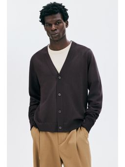 H&M - Men Brown Regular Fit Cardigan