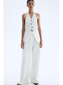 H&M - Women White Halter Neck Waistcoat