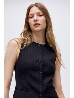 H&M - Women Blue Long Waistcoat