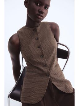 H&M - Women Beige Long Waistcoat