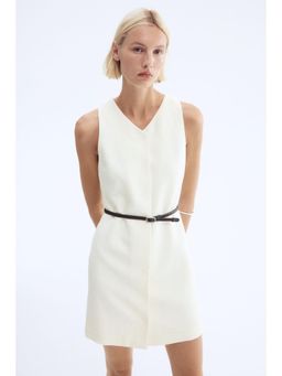 H&M - Women White Belted Dress