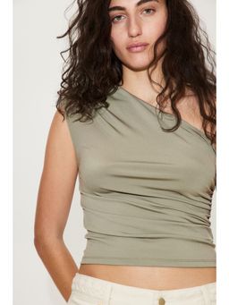 H&M - Women Green One-Shoulder Top