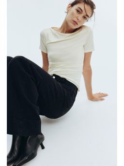 H&M - Women White Ruched Top