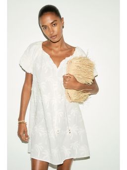 H&M - Women White Embroide Tunic Dress