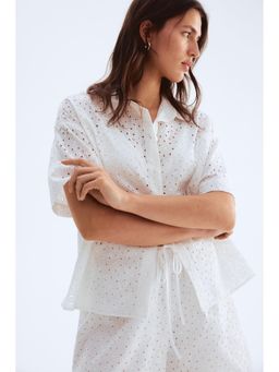 H&M - Women White Broderie Anglaise Shirt
