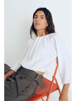 H&M - Women White Balloon-Sleeved Top