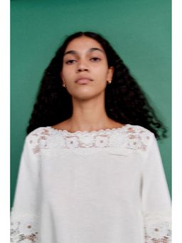 H&M - Women White Lace-Detail Dress