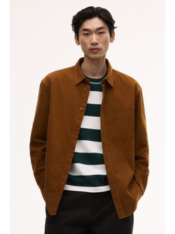 H&M - Men Brown Regular Fit Corduroy Shirt