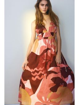 H&M - Women Pink Crape Maxi Dress