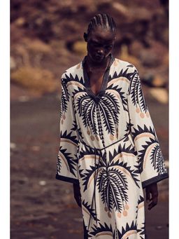 H&M - Women White Tie-Belt Tunic Dress