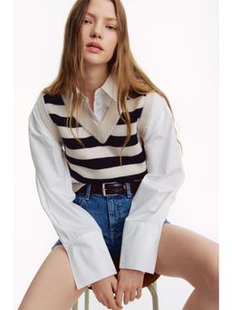 H&M - Women Beige Sweater Vest