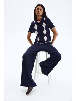 H&M - Women Blue Short-Sleeved Cardigan