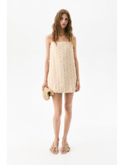 H&M - Women Beige Appliqued Strappy Dress
