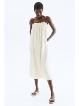 H&M - Women Beige Strappy Muslin Dress