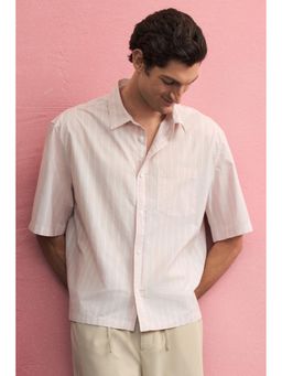 H&M - Men Multi-Color Regular Fit Boxy-Style Poplin Shirt