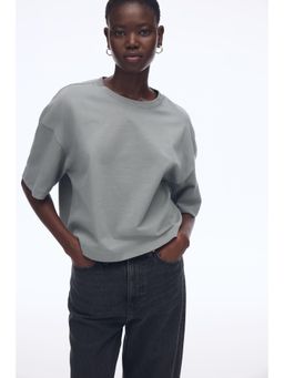 H&M - Women Grey Boxy T-Shirt