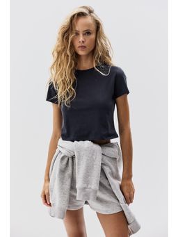 H&M - Women Blue Short T-Shirt