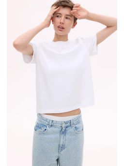 H&M - Women White Oversized Cotton T-Shirt