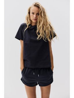 H&M - Women Blue Oversized Cotton T-Shirt