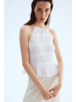 H&M - Women White Smocked Strappy Top