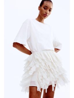 H&M - Women White Oversized Cotton T-Shirt