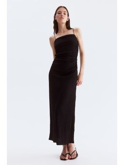 H&M - Women Black Textu Strappy Dress