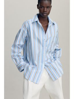 H&M - Women Blue Poplin Shirt