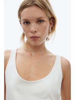 H&M - Women White Cotton Vest Top