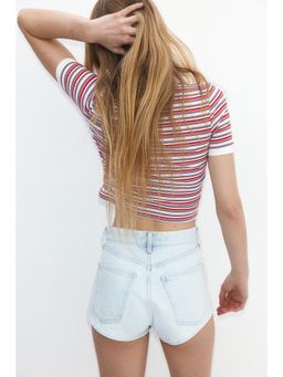 H&M - Women White Cotton Polo Shirt