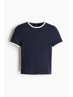 H&M - Women Blue Fitted T-Shirt