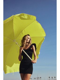 H&M - Women Black Frill-Trimmed Jersey Dress