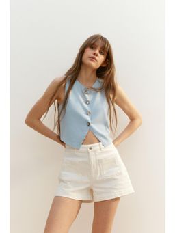 H&M - Women Blue Jersey Waistcoat