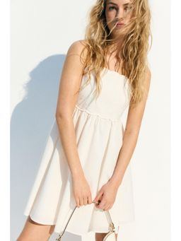 H&M - Women White Embroidery-Detail Dress