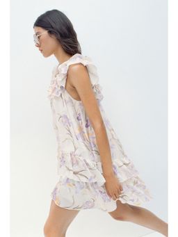 H&M - Women White Frill-Trimmed Dress