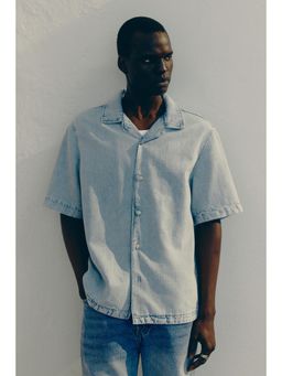 H&M - Men Blue Regular Fit Denim Resort Shirt