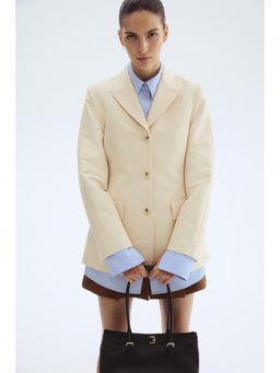 H&M - Women Beige Fitted Blazer