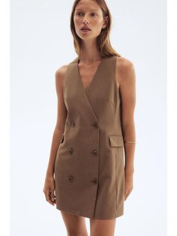 H&M - Women Beige Waistcoat Dress