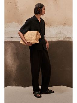 H&M - Men Black Regular Fit Textu Resort Shirt