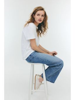 H&M - Women White Loose-Fit T-Shirt