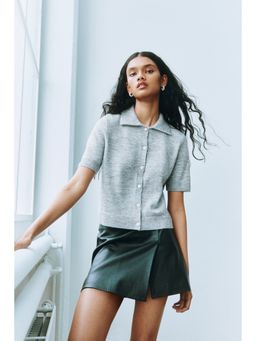 H&M - Women Grey Fine-Knit Cardigan