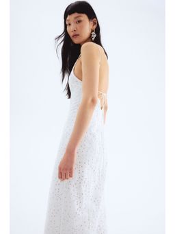 H&M - Women White Broderie Anglaise Strappy Dress
