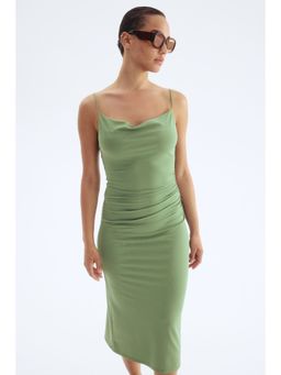 H&M - Women Green Interlock Strappy Dress