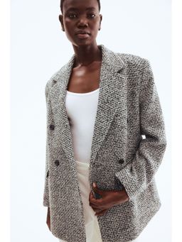 H&M - Women Black Double-Breasted Blazer