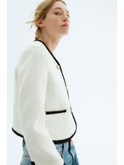 H&M - Women White Boucle Jacket