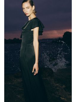 H&M - Women Black Flounced Dress