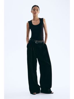 H&M - Women Black Microfibre Vest Top