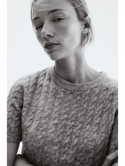 H&M - Women Grey Cable-Knit Jumper