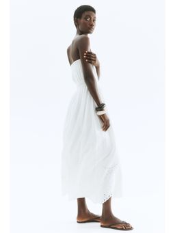 H&M - Women White Cotton Bandeau Dress