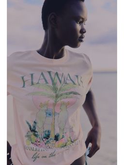 H&M - Women Pink Printed T-Shirt