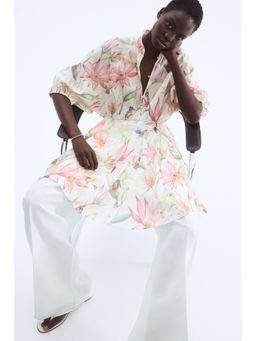 H&M - Women White Tie-Belt Dress